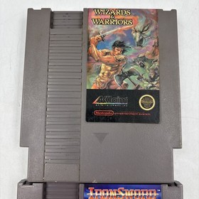 Wizards & Warriors I e II IronSword Nintendo NES gioco cartuccia testato funzionante
