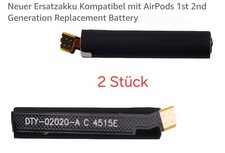 Ersatzakku für Apple AirPods 2 und 1 Generation Akku Batterie Battery Accu 25mAh