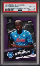 2020 TOPPS ON DEMAND UEFA SUMMER SIGNINGS PURPLE VICTOR OSIMHEN 5/25 PSA 10