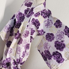 Hello Kitty Purple Rose Yukata Women's Adult Sanrio Rare Robe Japanese Fashion