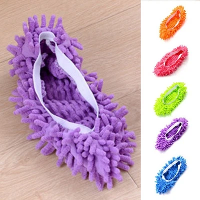 Staubschuh Hausschuhe Socken 5 Farben Bodenwischer Haus Zuhause Schnell Multifun - Bild 1 von 4