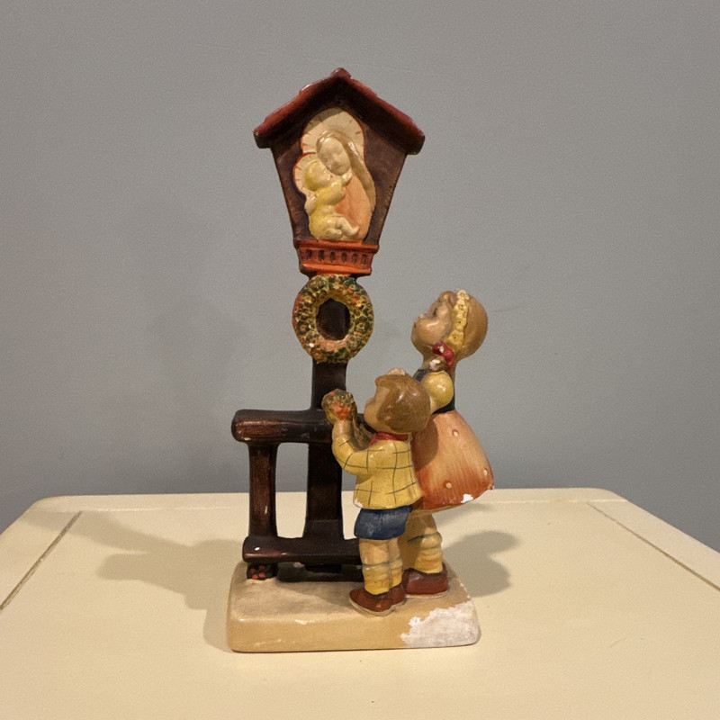 Hand-Painted Ceramic Multicolor Children Nativity Figurine, Christmas Religious