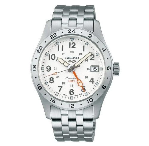 Seiko 5 Sports Field GMT Automatic White Dial Stainless Steel Men’s Watch SSK059