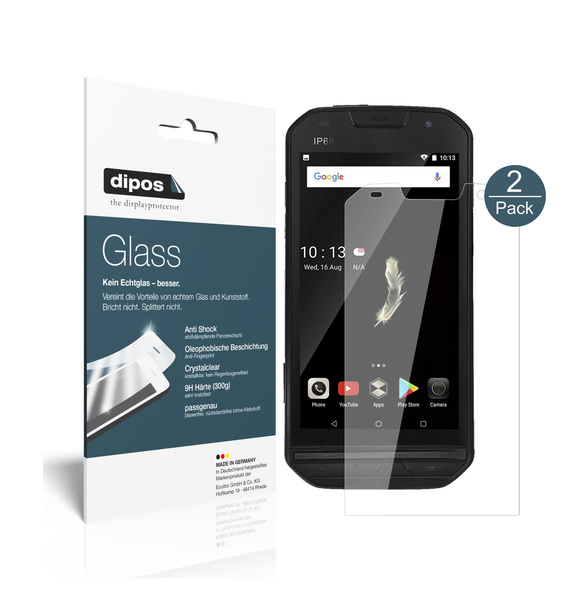 2X Schutzfolie FüR Doogee S30 - Anti-Shock 9H Folie Dipos Glass Displayfolie-image