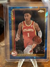 2025 Topps Chrome Sapphire Jalen Johnson #56 Atlanta Hawks