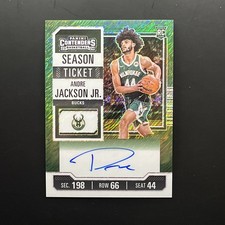 2023-24 Contenders Season Ticket Auto Green Shimmer #108 ANDRE JACKSON JR. RC