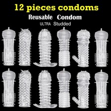 Cozy Feel Latex Condoms-Extender-Sleeve-thorns-Super Sensitive-Orgasm-Reusable