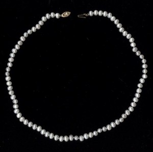 New 14K 18.04 Gram Solid Yellow Gold 18" 6mm White Pearl Strand Necklace Jc
