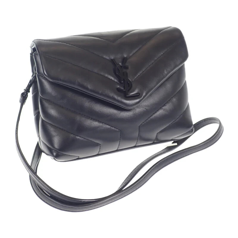 Saint Laurent Loulou Toy Bag Shoulder Black Calf Leather Women's ISY