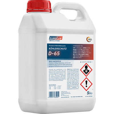 EUROLUB Kühlerschutz Frostschutz D-65 Konzentrat 5 Liter boratfrei 835005