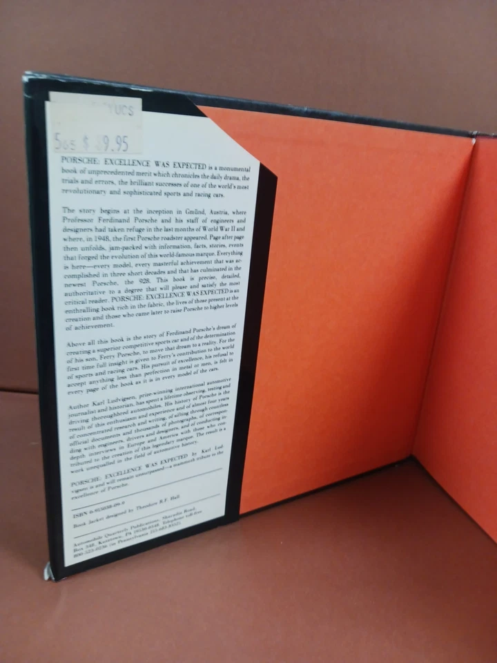 Porsche Excellence Was Expected Karl Ludvigsen Hardcover 1st Ed 6th Print VG HC - Bild 4 von 4