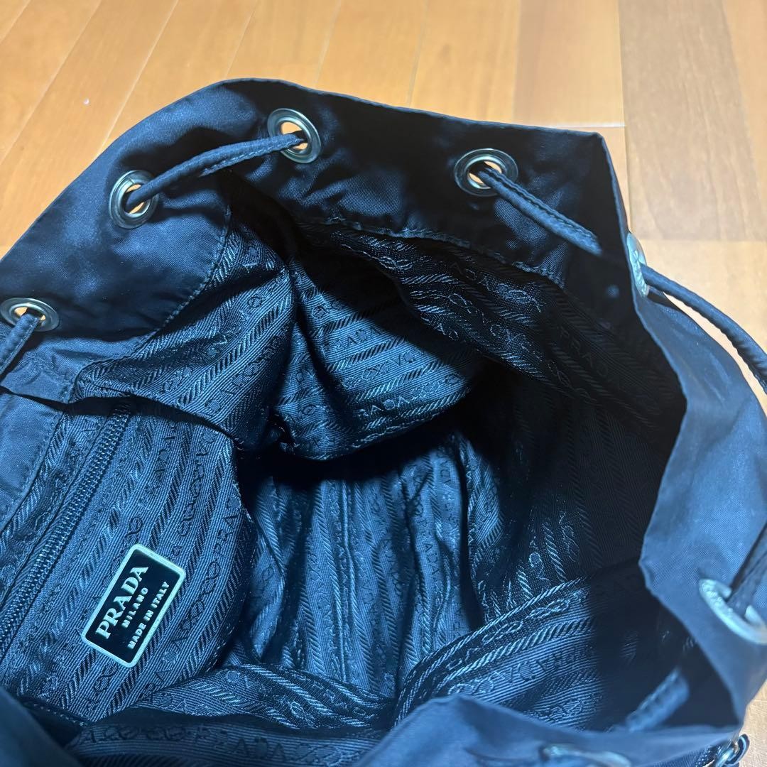 Prada Mini Nylon Backpack Black Drawstring Closur… - image 11