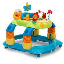 Delta Children Lil Play Station 4-in-1 Activity Walker - Rocker, Bouncer, Toys,