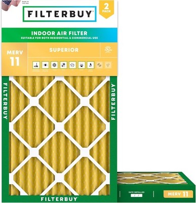 Filterbuy 12x30.5x2 MERV 11 Air Filter Replacement HVAC Furnace