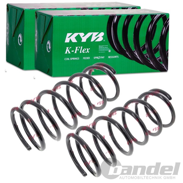 2X KYB K-FLEX Fahrwerksfedern Hinten Passend FÜR Mitsubishi Pajero Links+Rechts-image