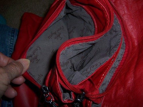 BORSA A MANO DONNA KU TIAN SHI PELLE ROSSA TRACOLLA "COOL ANGELS" - Foto 6 di 9