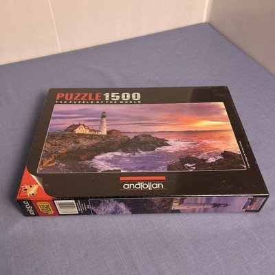 New  Sealed ~ ANATOLIAN 1500 Piece Puzzle ~ Lighthouse at Portland Head - #3787