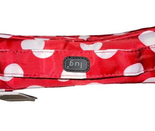 Lug RED Polka Dot Freight Box Front Clear Zip Storage Pouch Bag Case - NWT - Picture 4 of 5