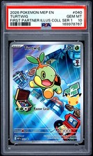 2026 POKEMON MEP FIRST PARTNER ILLUSTRATION COLLECTION #040 TURTWIG PSA 10