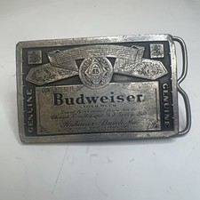 Vintage Budweiser The King of Beers Belt Buckle 70 s Well made