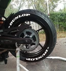 MOTORCYCLE Tire Lettering Dunlop White Sticker Full SET Front 0.50''Rear-0.75''