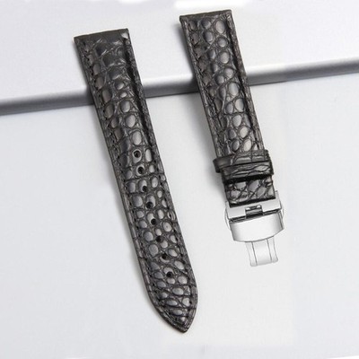 Echtes Krokodil Alligator Leder Uhrenarmband Armband Strap Deployment Verschluss