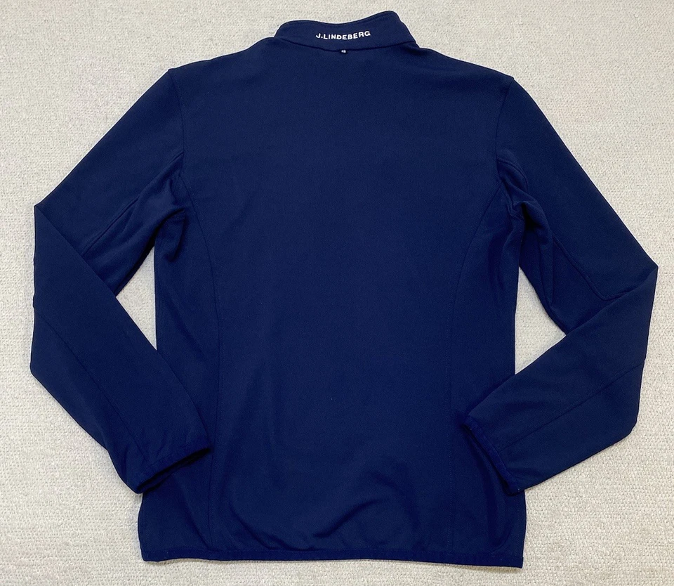 J. Lindeberg 1/4 拉链套衫 Mikael 拉丝 Fieldsensor 男式小号模拟颈部 — 第 2/4 张图片