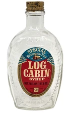 Vintage Log Cabin Syrup Special Bicentennial Special Edition Flask Bottle 1976