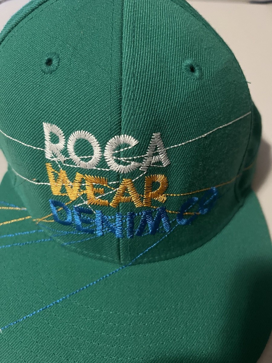 Y2K Rocawear Denim Co Jay Z Fitted Cap Light Green Size 7 5/8 Used