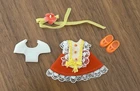 MINT Vintage Liddle Kiddles Skediddle Doll Clothes ORANGE MERINGUE Mattel 1967