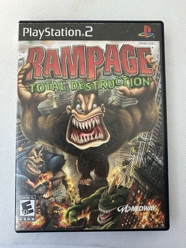 Rampage Total Destruction - PS2 Playstation 2 - CIB Complete W/Manual
