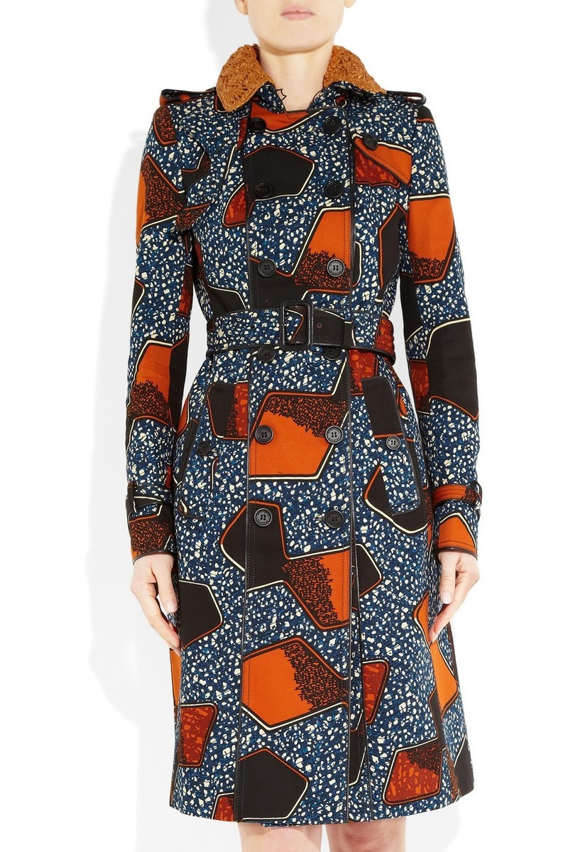 $3,595 RUNNWT Burberry Prorsum 40 Cotton Trench Coat Jacket Raffia  Women NEW