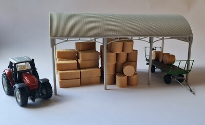 Modelleisenbahn Miniatur Landschaft Bauernhof Scheune abgerundet oben offen Spur 1,76 OO