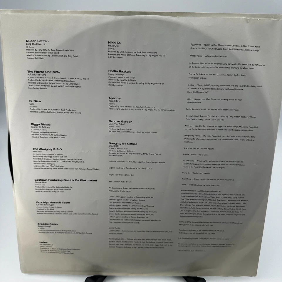 Roll Wit Tha Flava / VARIOUS ARTISTS 1993 LP Vinyl FLAVOR UNIT EX/EX - image 3 of 4