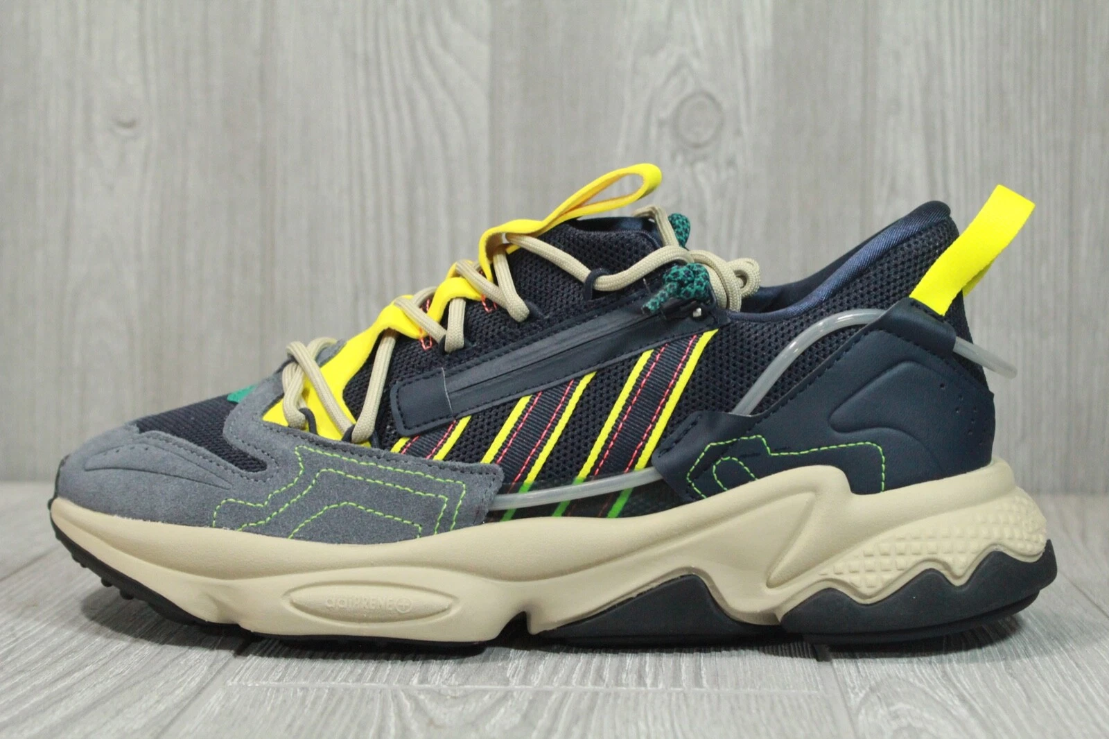 Adidas Ozweego Zip 'Legend Ink Yellow' Sneakers H67663 Mens 5 8.5 9 10.5 Blue