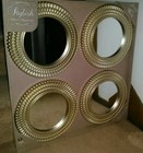 4 pk. Wall Mirror Set * Light Gold In Color * beautiful! (BRAND NEW)  — photo 2
