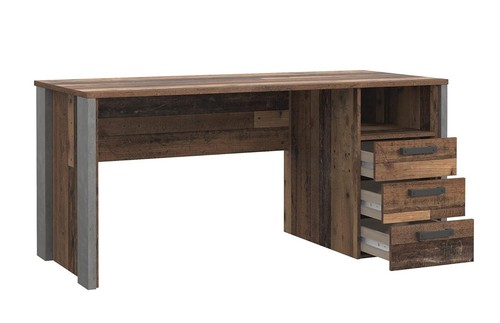 Schreibtisch CLIF CLFB212R-C546 160 x 73.5 x 60 cm Old Wood - Bild 5 von 11