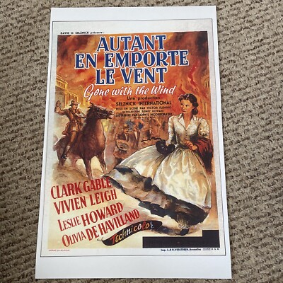 Autant en emporte le vent clark gable vivien leigh  Poster 11 x 17 (247)