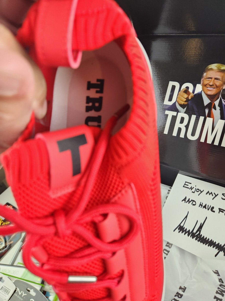 Donald Trump 45 Red‎ Wave Sneakers M 12/ W 13.5  US Flag - In Hand Ready To Ship Donald Trump 45 Red Wave Sneakers M 12/ W 13.5 US Flag - In  main image 3