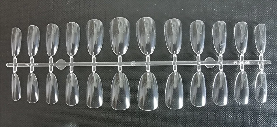 120 Press On Tips Natural short klar Fullcover Nails kurz 10 Größen