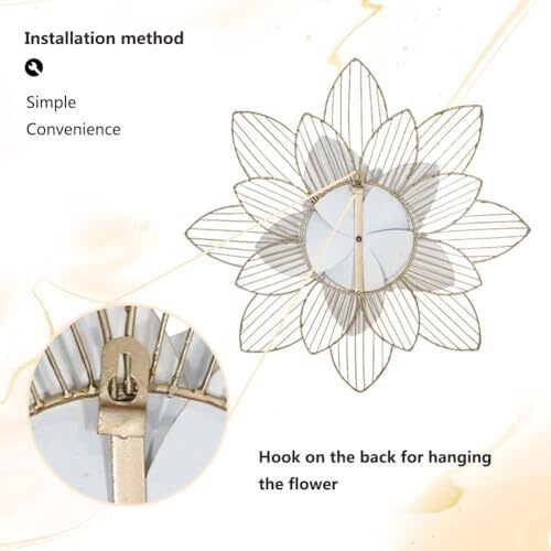 Metal Flower Garden Wall Decor 20 inches Extra Large Outdoor Iron