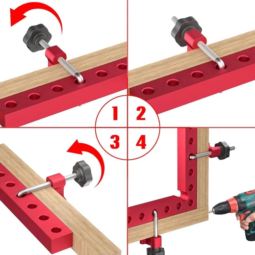 120/140/160MM 90 Degree Positioning Squares Right Angle Clamps for Woodworking - Picture 8 of 20