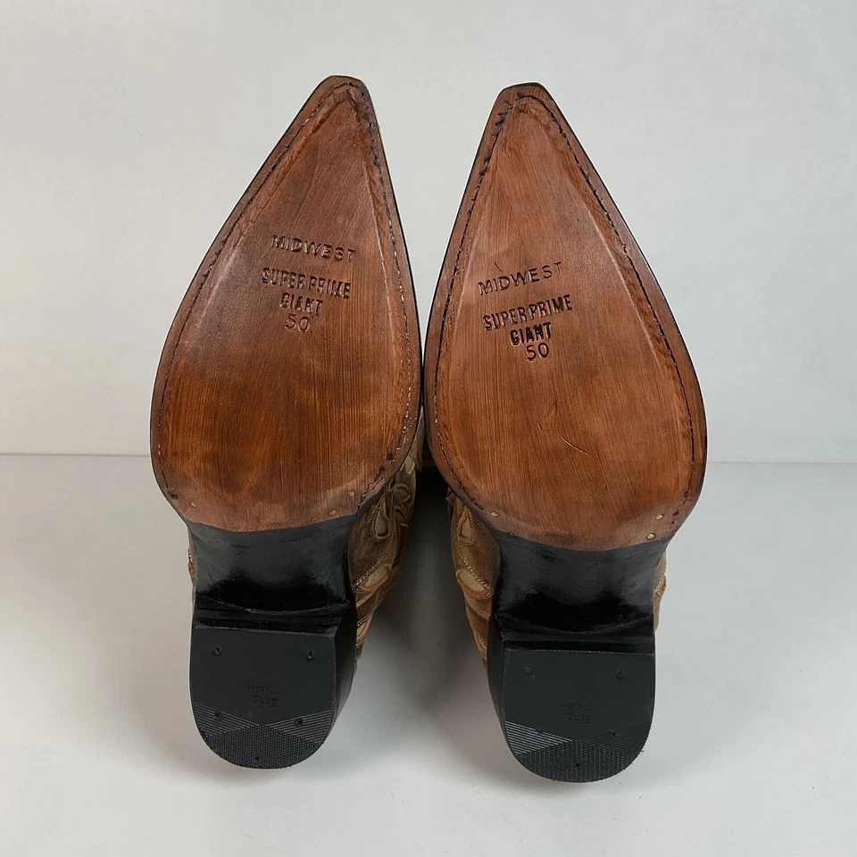 Botas vaqueras Old Gringo 7 B con incrustación de hojas con incrustación recreadas Foto 2 de 4