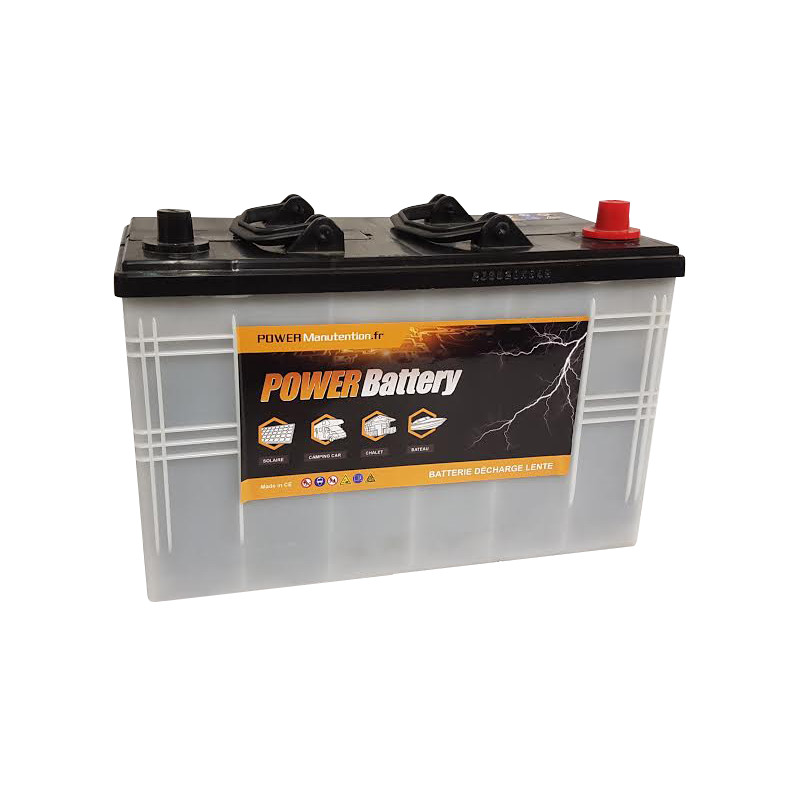 Batterie décharge lente 12v 120ah stockage solaire et alimentation secours chalet