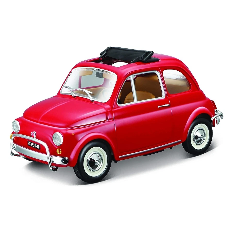 Burago Fiat 500L 1968 Rosso in Metallo Pressofuso Modellino Auto in scala 1:24 - Immagine 2 di 4