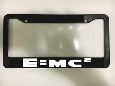 E=MC2 Einstein Albert Math Science quantum mechanics genius License Plate Frame