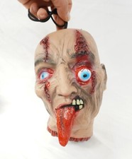 Halloween Props Scary Walking Dead Zombie Rotten Hanging bloody Head with tongue