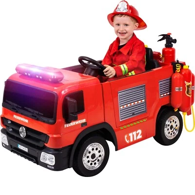 ACTIONBIKES MOTORS Kinder Elektroauto Feuerwehrauto Feuerwehr Auto Elektrofahrzeug Kinderauto