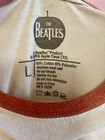 HELP! The Beatles Cotton Blend Orange Cream Baseball Tee Size L Apple Corp Y2K — photo 3