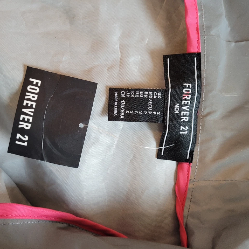 Forever 21 Мужская беговая куртка маленькая Gorpcore светоотражающая на молнии с капюшоном 17146 - Изображение 4 из 4